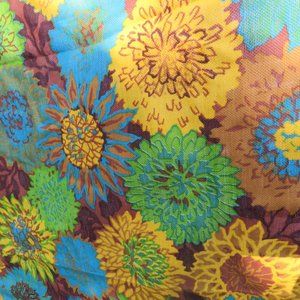 Vintage mid century fabric yardage - three designs - curtains, clothing etc.